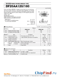 Datasheet DF200AA160 manufacturer SanRex